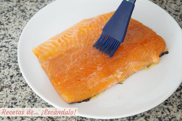 Lomos de salmon marinado
