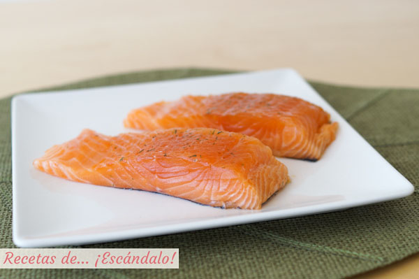Salmon marinado casero