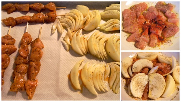 Receta de brochetas de pollo al horno marinadas