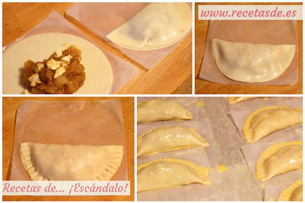 Receta de empanadillas rellenas de manzana y nueces
