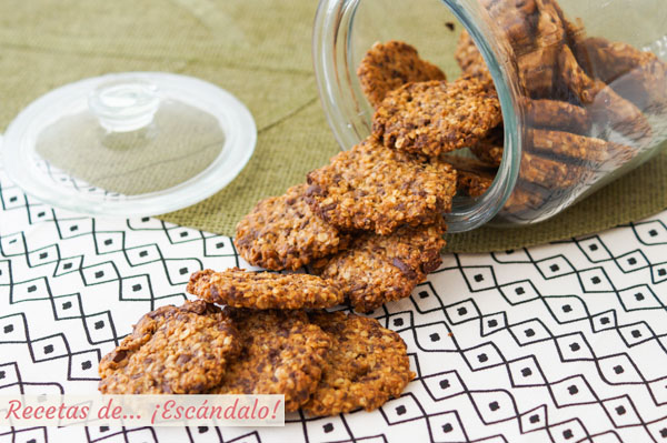 Receta de galletas caseras de avena con chocolate