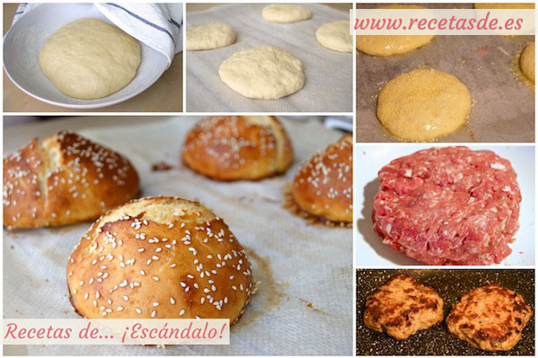 Receta de hamburguesas caseras con queso de cabra y cebolla caramelizada