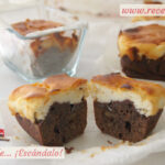 Brownie de chocolate y tarta de queso