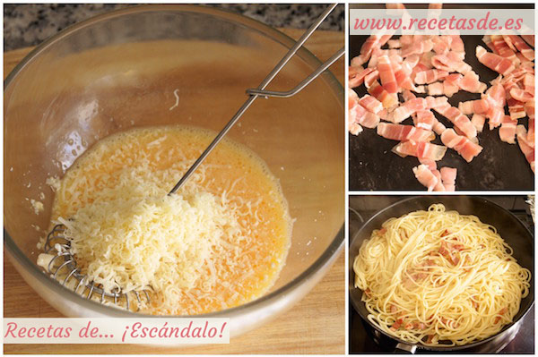 Cómo hacer espaguetis a la carbonara