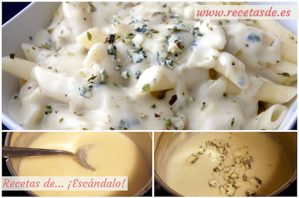 Cómo hacer macarrones con salsa roquefort sin nata