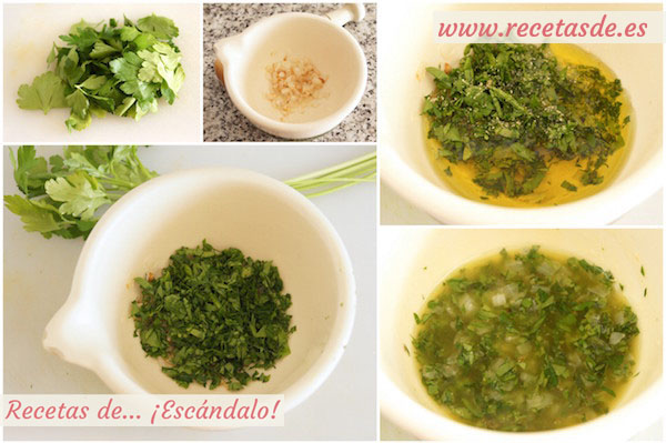 Cómo preparar salsa verde para pescado