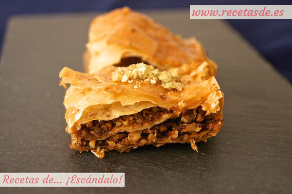 Receta del postre turco baklava