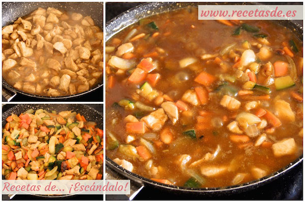 Cómo hacer pollo con almendras al estilo chino