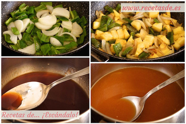 Preparar cerdo agridulce al estilo chino