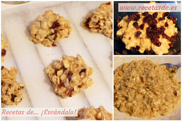 Cómo preparar galletas caseras de avena con arándanos
