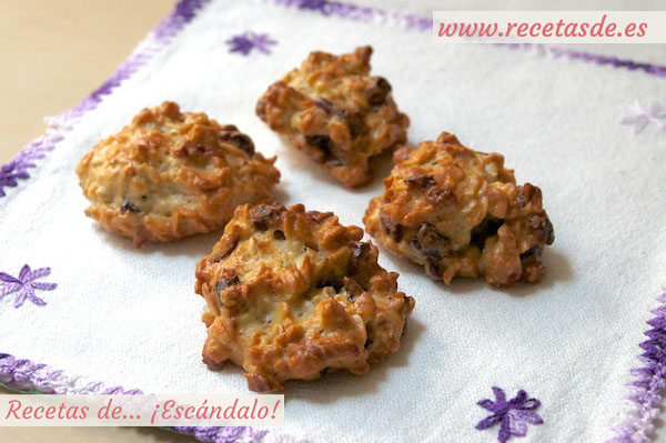Galletas caseras de avena con arándanos