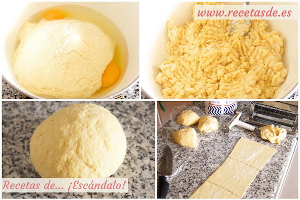 Pasta fresca casera para canelones