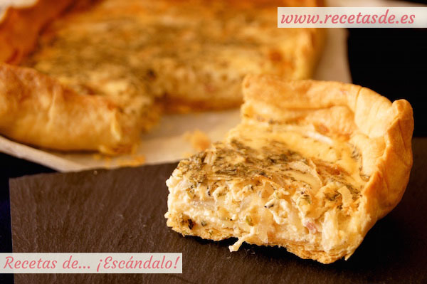 Receta de quiche lorraine con cebolla, la quiche alsacienne