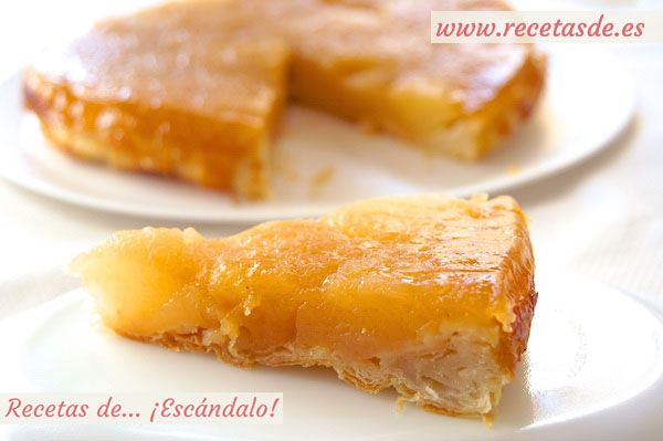 Tarta tatin de manzana con hojaldre, casera y fácil
