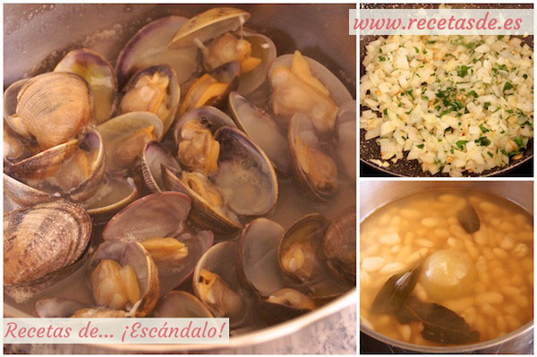 Cómo preparar fabes con almejas. Receta tradicional asturiana