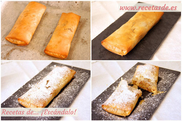 Preparación de strudel de manzana fácil. Receta tradicional alemana