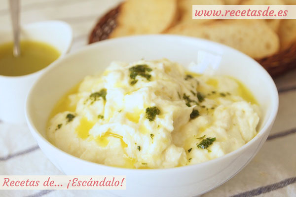 Receta de brandada de bacalao con salsa verde