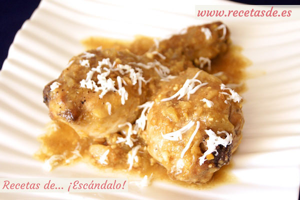 Receta de pollo en pepitoria. Receta tradicional