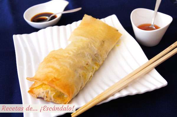 Receta de rollitos de primavera caseros al horno