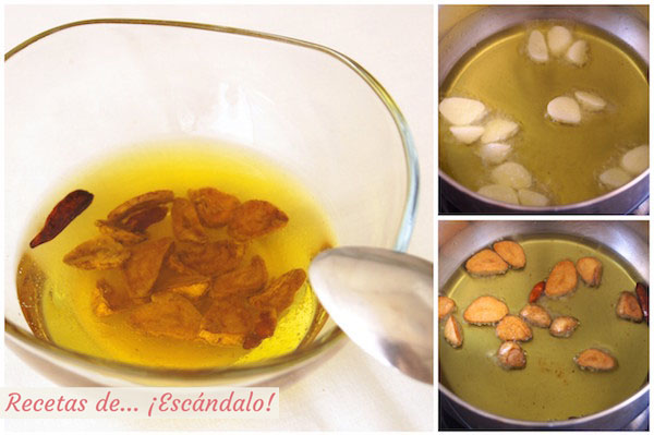 Cómo preparar aceite aromatizado con guindilla y ajo