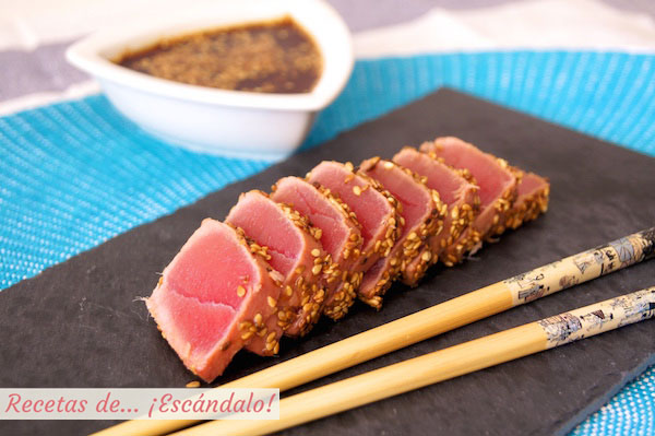 Tataki de atun rojo con sesamo