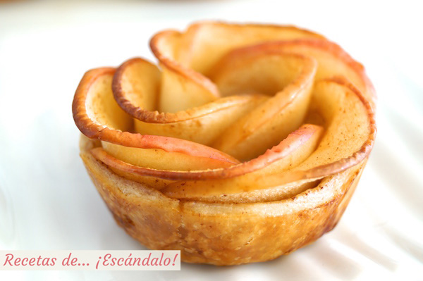 Receta de rosa de manzana y hojaldre
