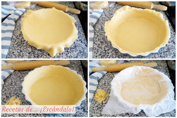 Masa base de la tarta de manzana