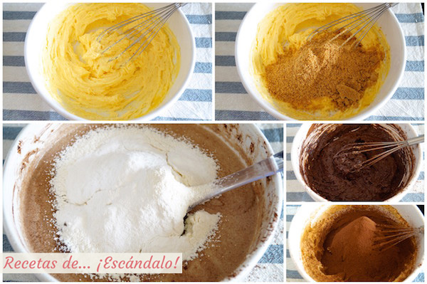 Preparacion del bizcocho para la Tarta Sacher