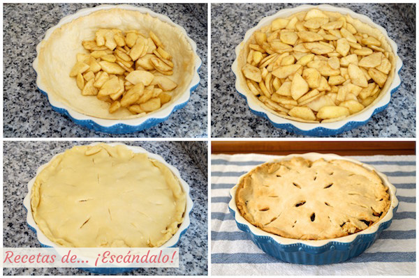 Relleno de la tarta de manzana americana