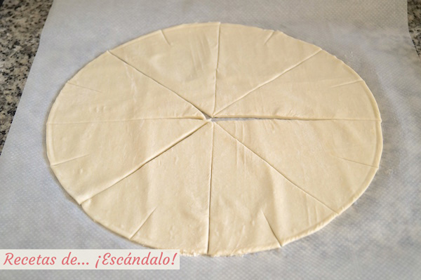 Masa de hojaldre para los croissants de Nutella