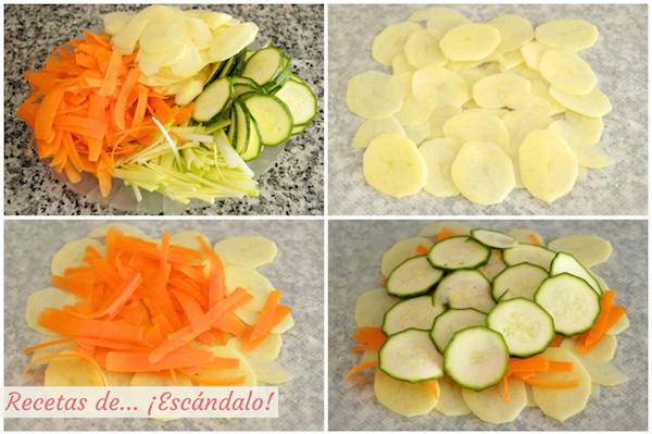 Salmon al horno en papillote