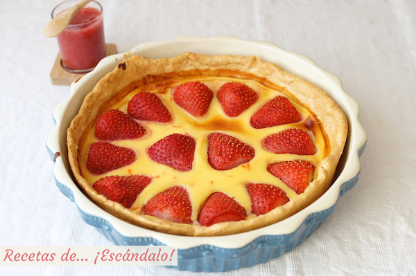 Tarta de fresa ya horneada