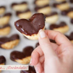 Palmeritas de hojaldre con chocolate