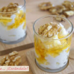Queso fresco con miel y nueces