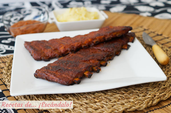 Receta de costillas de cerdo al horno con salsa barbacoa casera