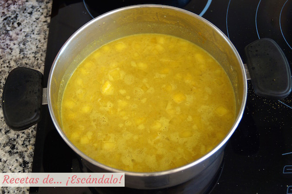Como hacer salsa curry, receta sin nata