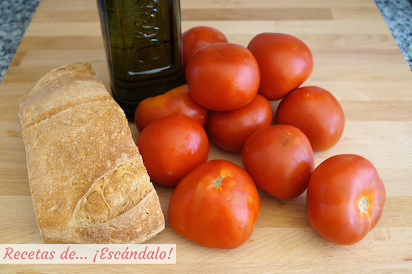 Ingredientes salmorejo cordobes
