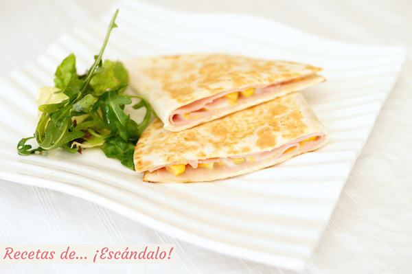 Como hacer quesadillas mexicanas de jamon y queso
