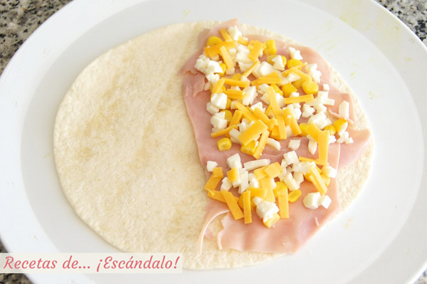 Quesadillas de jamon y queso