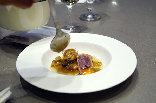 Guiso de atun con topinambo