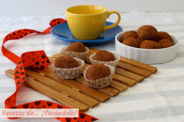 Como hacer trufas de chocolate. Receta casera y muy facil