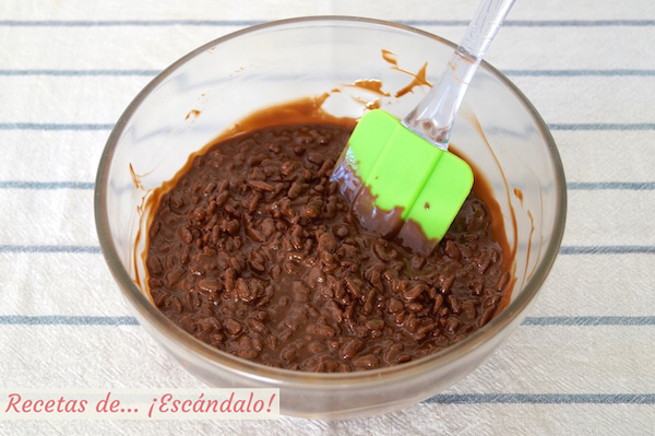 Mezcla para el turron de chocolate