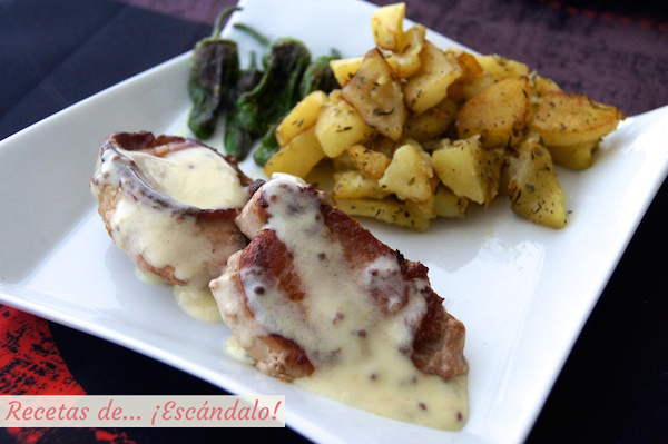 Receta de solomillo de cerdo con salsa de miel y mostaza