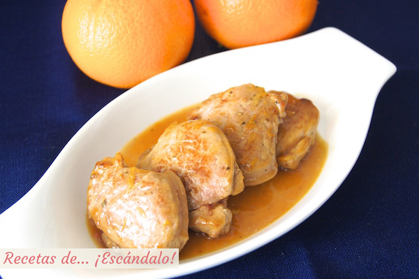 Solomillo de cerdo en salsa de naranja