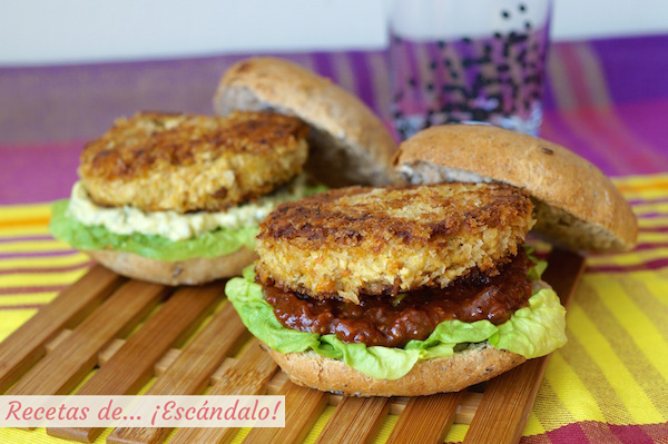 Receta de hamburguesas vegetales de tofu y garbanzos caseras