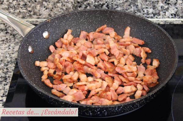 Panceta para los macarrones a la carbonara