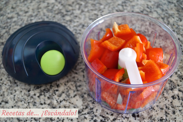 Pimiento rojo chop chop