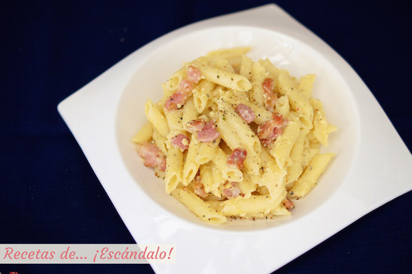 Receta tradicional de macarrones a la carbonara
