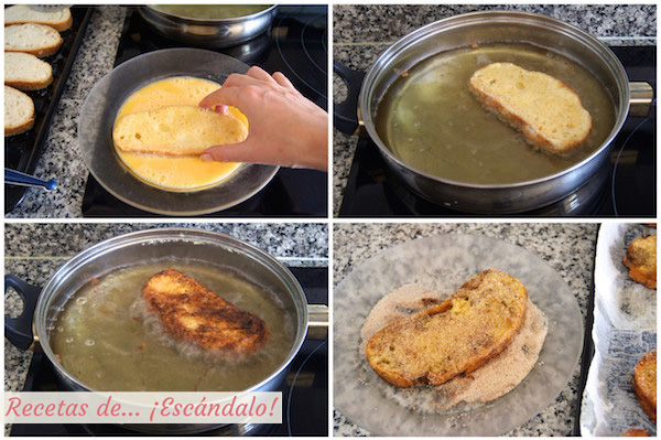 Torrijas de pan y leche