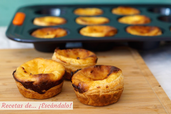 Receta de pasteis de belem, pasteles de belem o pasteis de nata, postre portugues